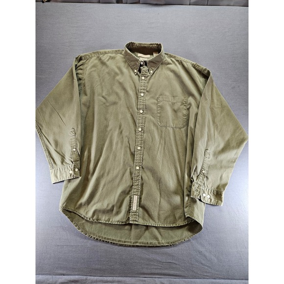 East Island Other - East Island Mens XL Olive Green Peached Twill Cotton Button Down Shirt LS